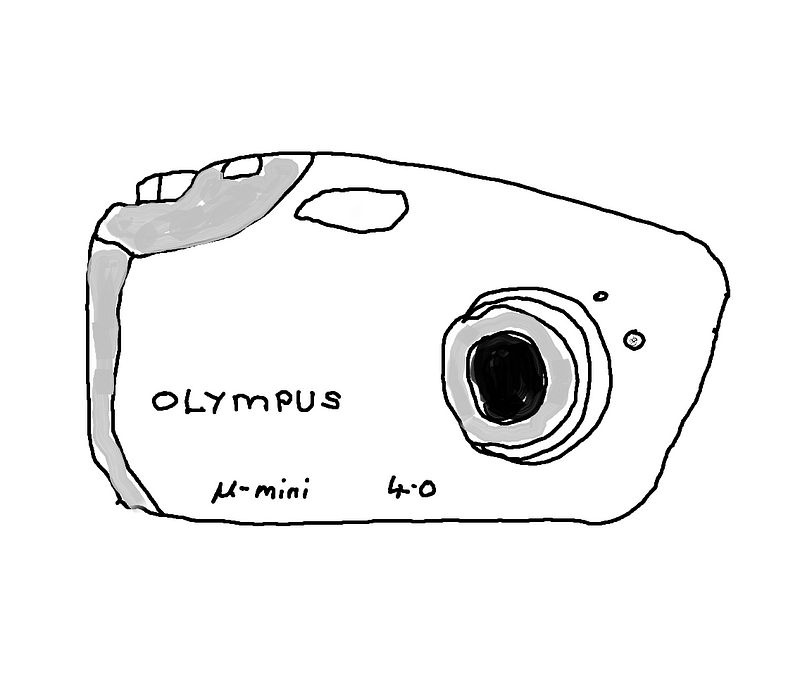 Olympus Mju Mini camera illustration