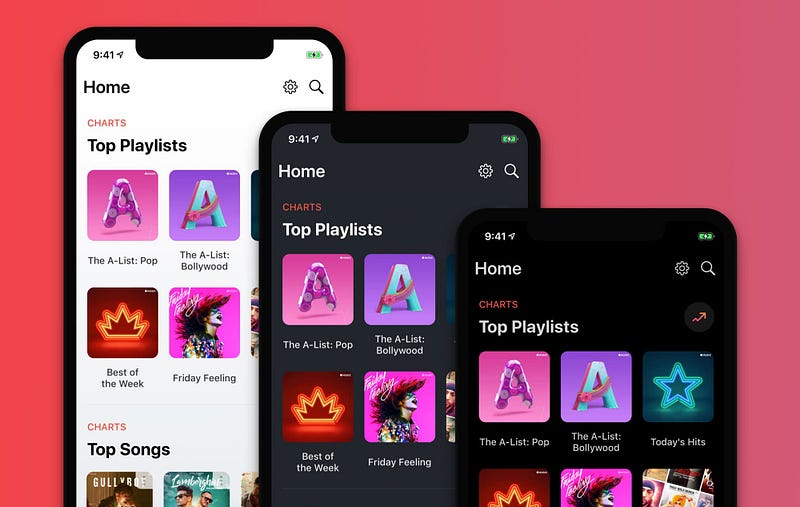 Soor app interface showcasing music selection