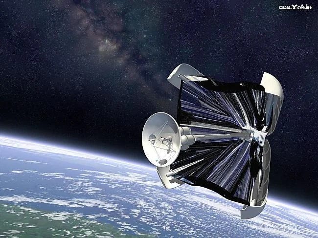 Artistic rendering of a light sail spacecraft