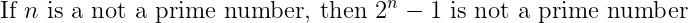 Proof of Mersenne Theorem