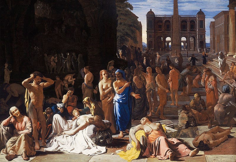 Artistic depiction of the Plague of Athens