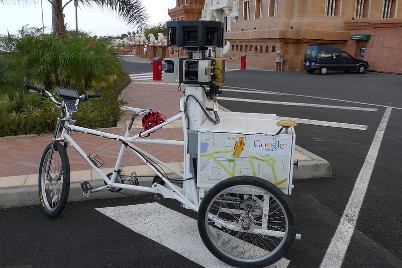 Google Street View showcasing real-world locations