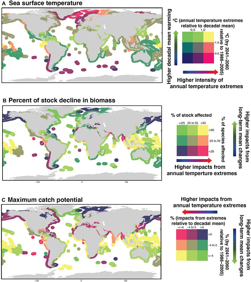 Climate impacts on oceanic systems