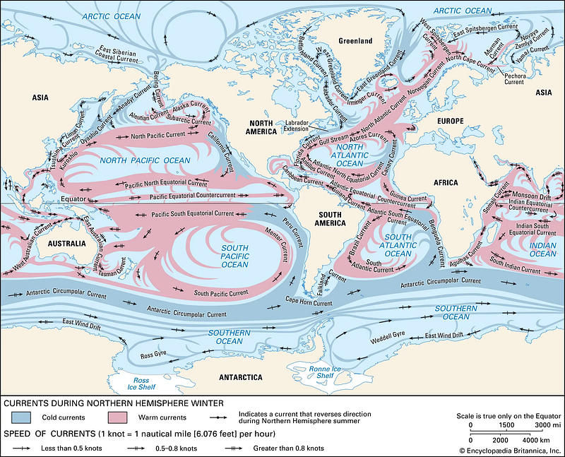 Global currents and their significance in marine conservation