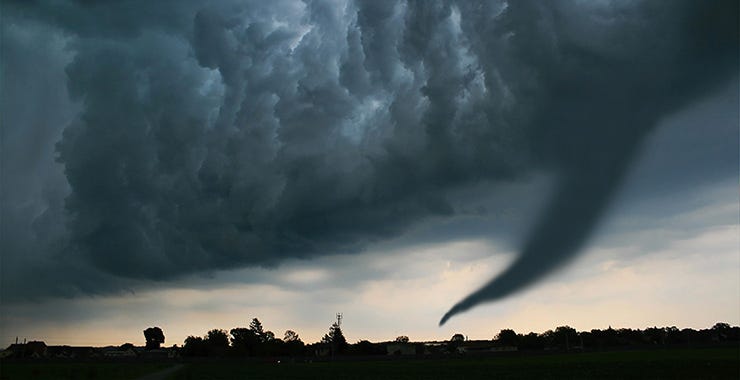 Tornado aftermath showcasing community resilience