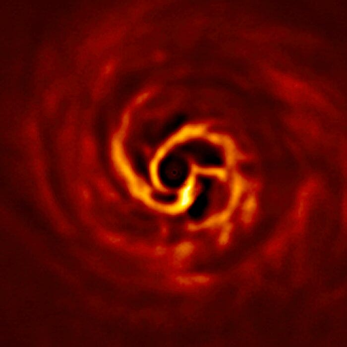 Close-up of the spiral structure