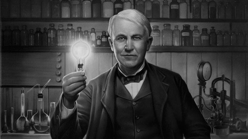 Thomas Edison, the inventor of the light bulb