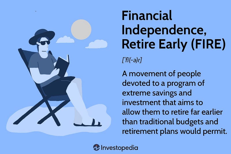 Financial Independence, Retire Early (FIRE) concept