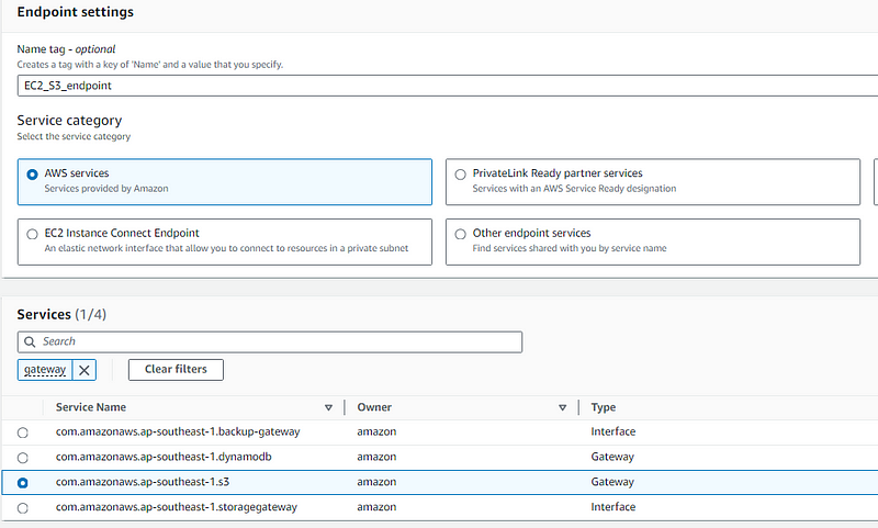 VPC Endpoint Configuration