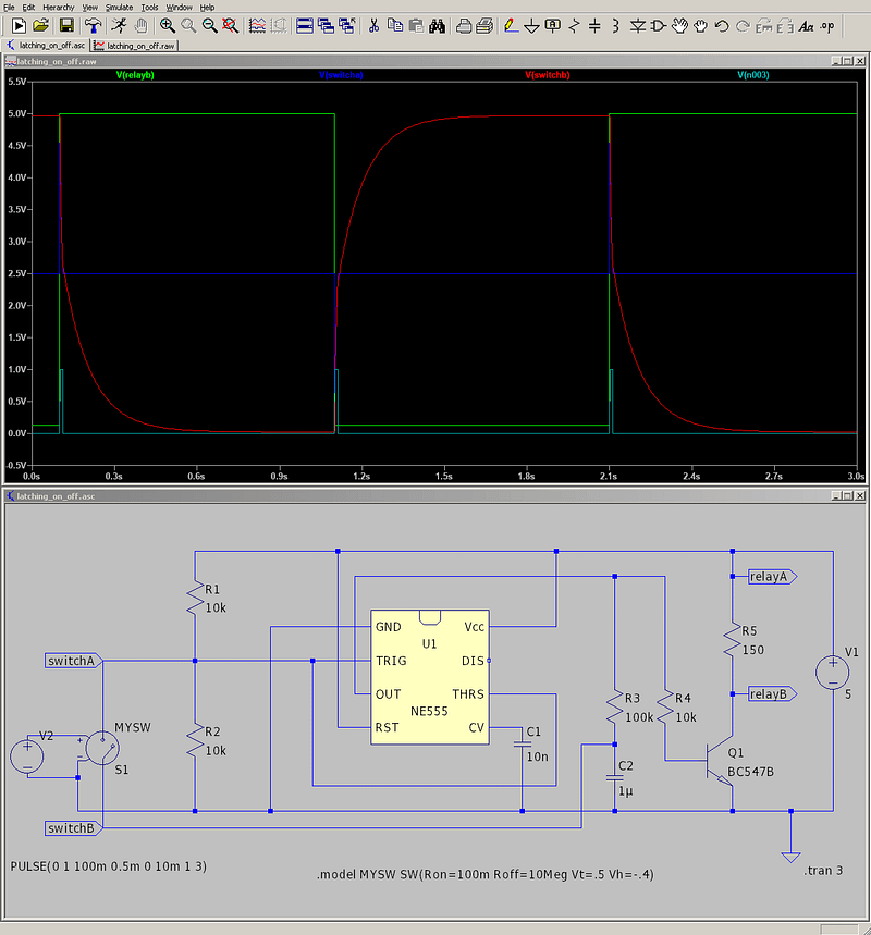 Image simulating the circuit