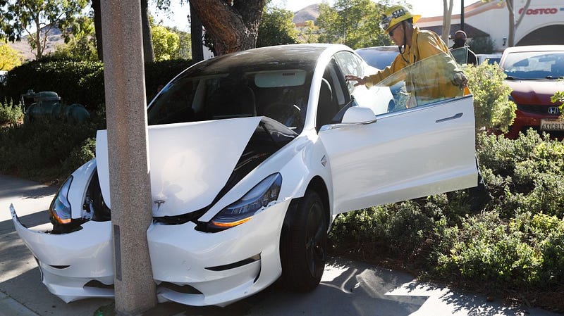 Tesla accident with Autopilot engaged