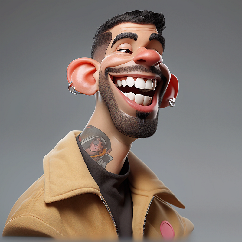 Cartoon character of a famous musician