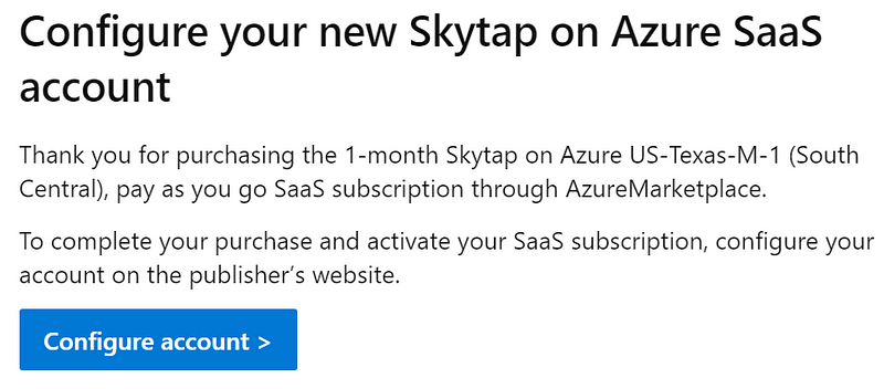 Skytap Configuration Email