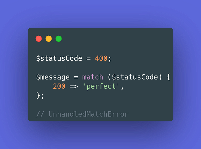 Handling Errors in Match Expressions