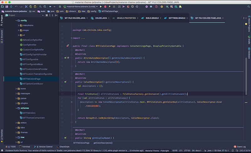 Material Theme UI in JetBrains IDE