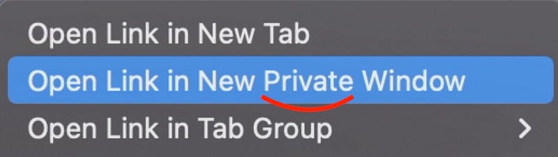 Option Key Menu in Safari