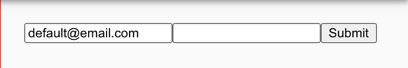 Default email input example