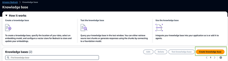 Creating a new Knowledge Base in AWS