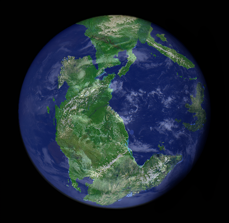 Map illustrating continental drift