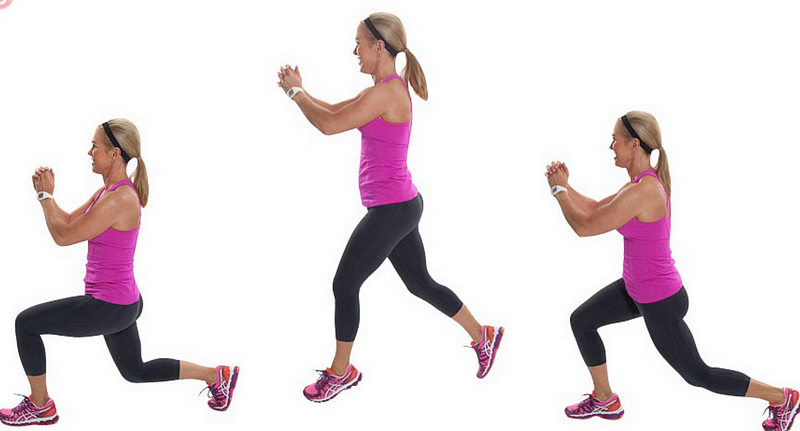 Explosive jumping lunges