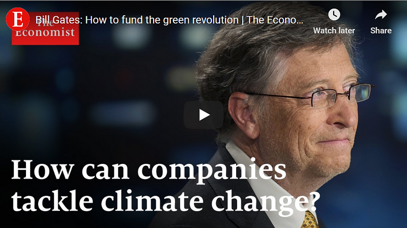 Bill Gates discussing green funding solutions.