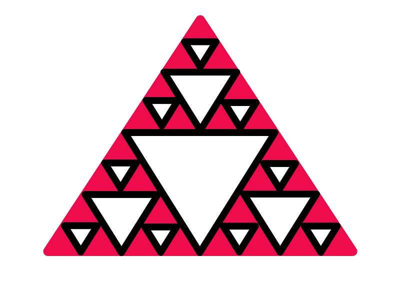 Sierpiński triangle illustration