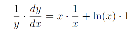 Using product rule in differentiation