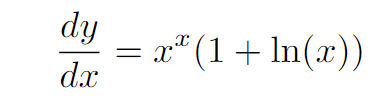 Final result of the derivative