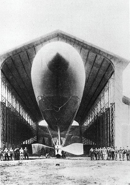 Historical image of the La France airship