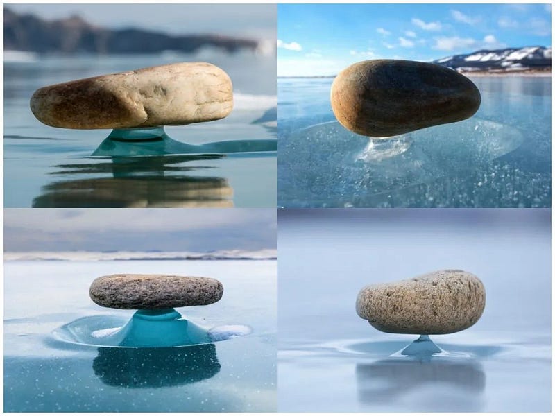 Serene ice formation at Lake Baikal